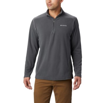 Columbia Klamath Range II Half Zip Fleece, Pullover Grises Oscuro Para Hombre | 291053-CPU